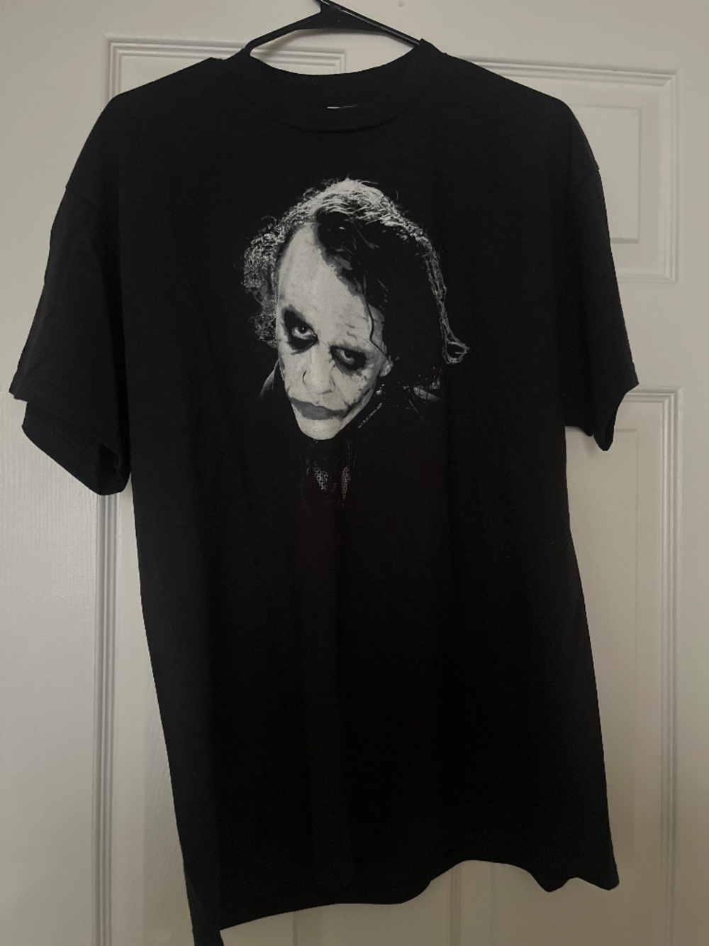 VTG 2008 DC Comics the Dark Knight Heath Ledger Joker Graphic Tee Black Size L